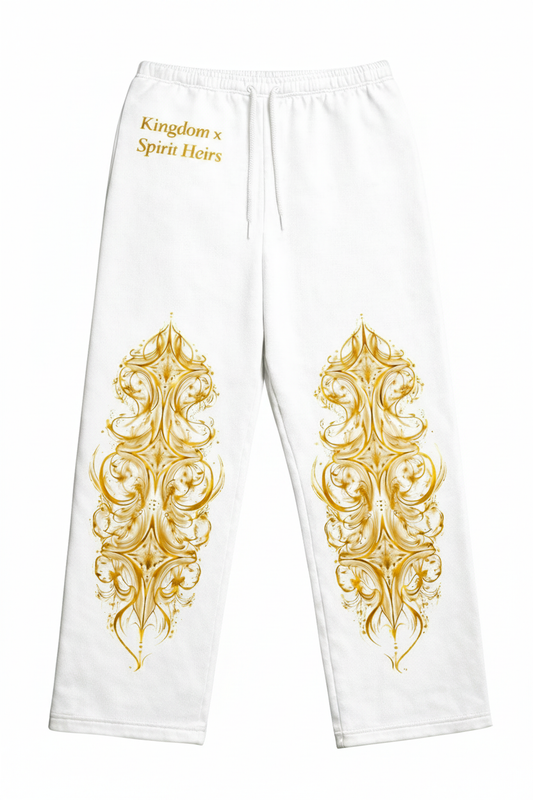 Kingdom x Spirit Heirs Joggers - White Background