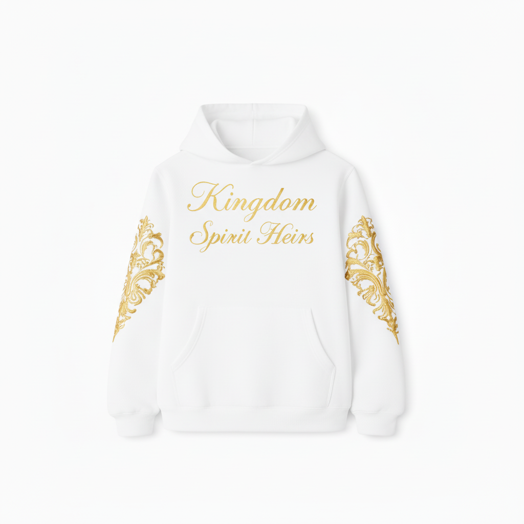Kingdom Spirit Heirs Hoodie - White/Gold